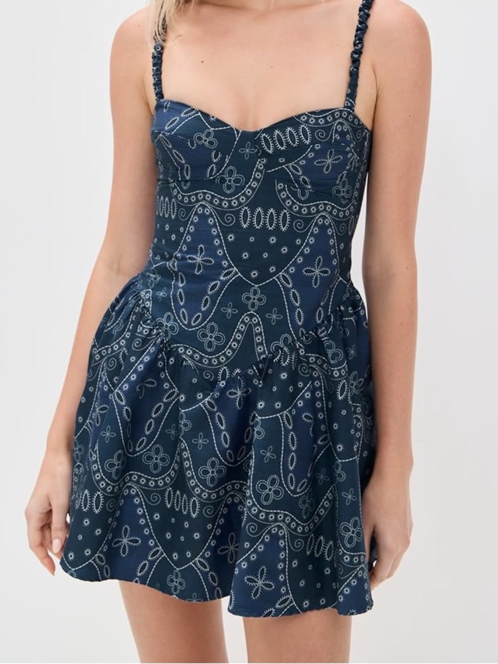Peixoto- Flynn Mini Blue Bandana Print Dress